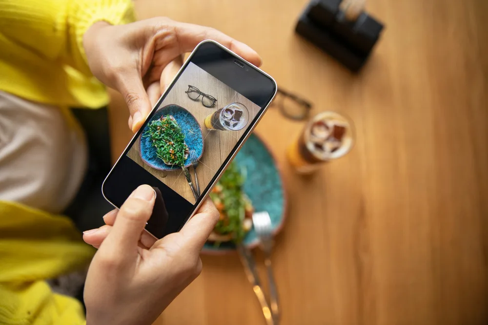 Smartphone food photography for selling photos online on best stock photo websites