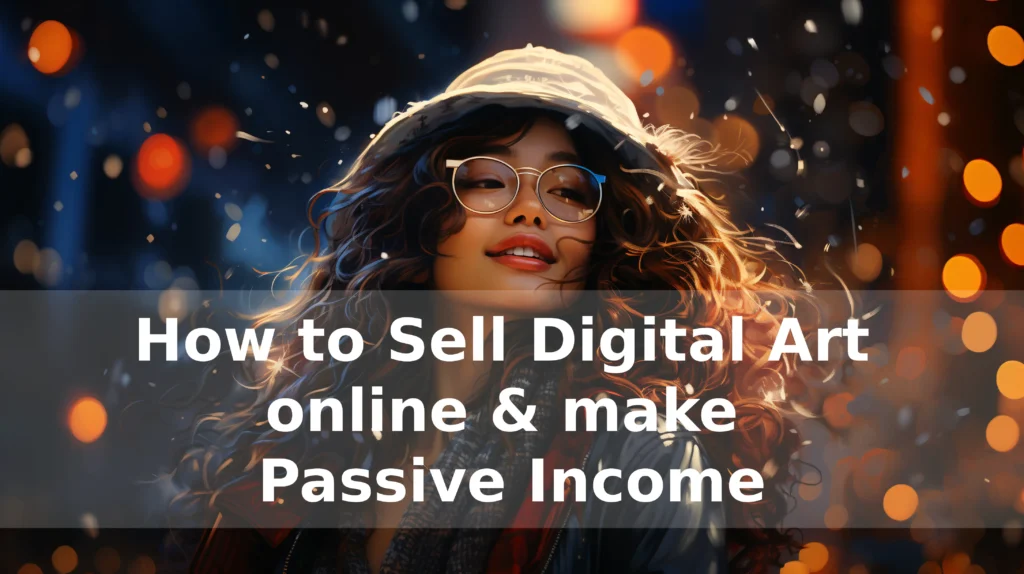 Digital artist creating artwork on tablet with passive income streams and online sales dashboard showing multiple revenue sources