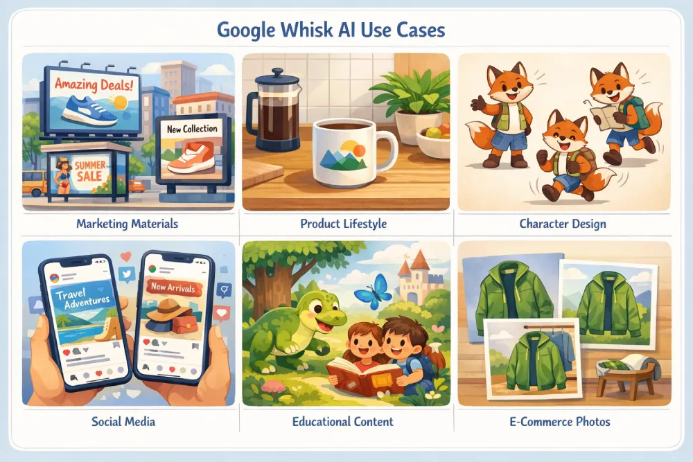 Google Whisk AI - Use Cases Illustration