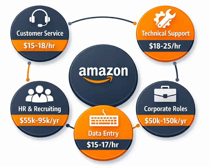 Types of Amazon Work from Home Jobs