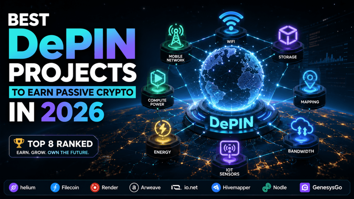 Best DePIN Projects to Earn Passive Crypto in 2026 — Top 8 Ranked