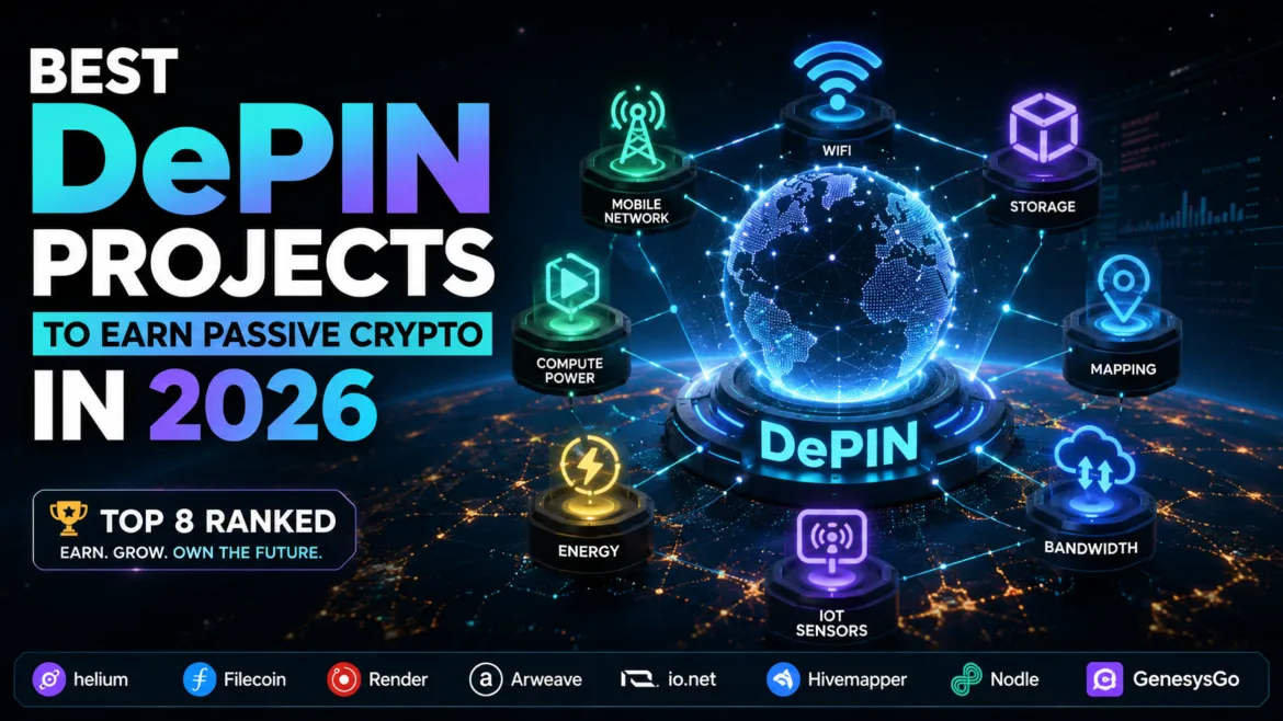 Best DePIN Projects to Earn Passive Crypto in 2026 — Top 8 Ranked